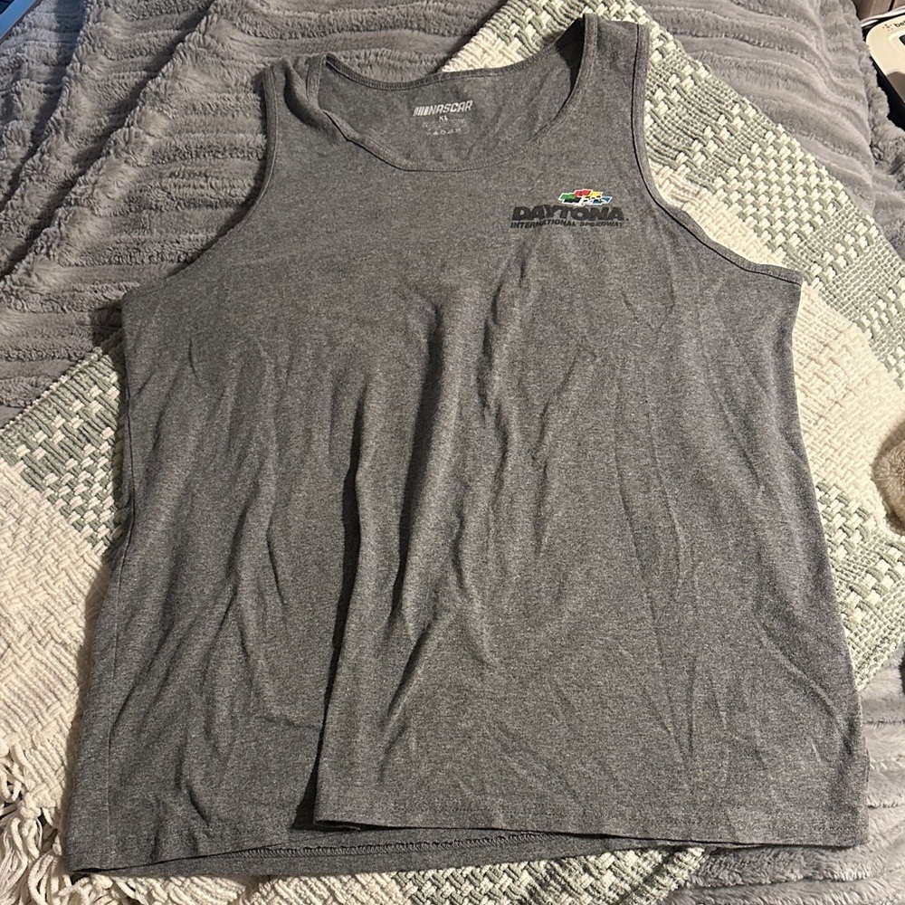 Men’s Gray NASCAR tank top 🏁